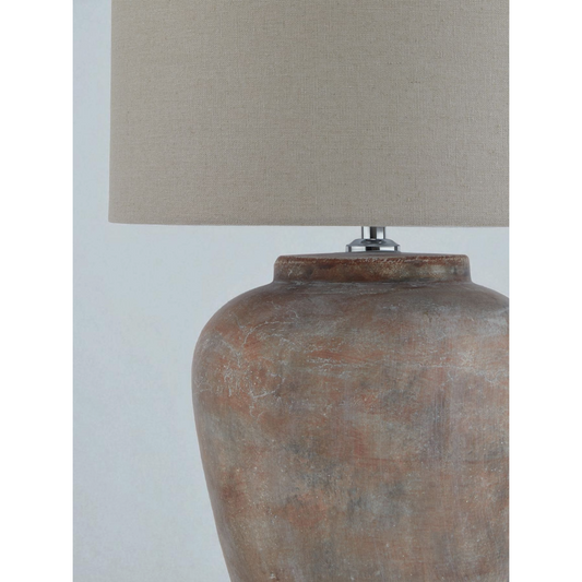 Siena Brown Table Lamp With Linen Shade