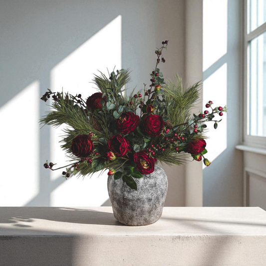 Aged Stone Ceramic Vase