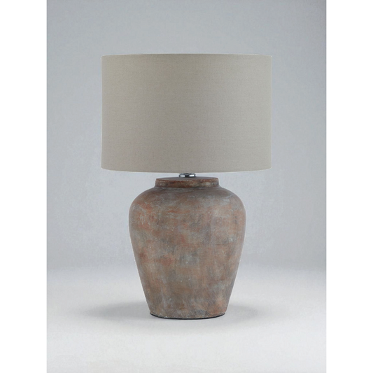 Siena Brown Table Lamp With Linen Shade