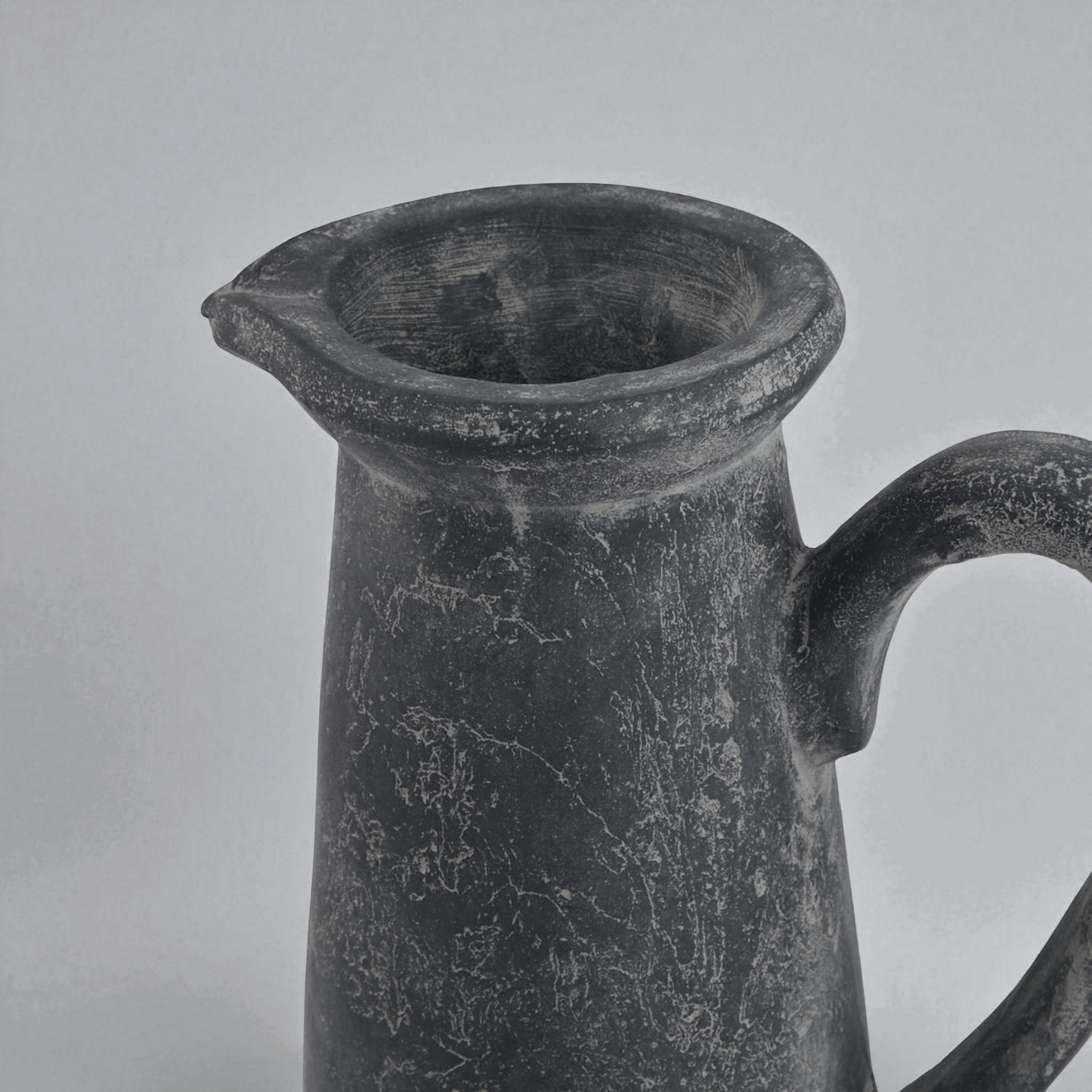 Amalfi Grey Tall Jug, a sculptural jug with Mediterranean influences, perfect for modern and traditional decor.