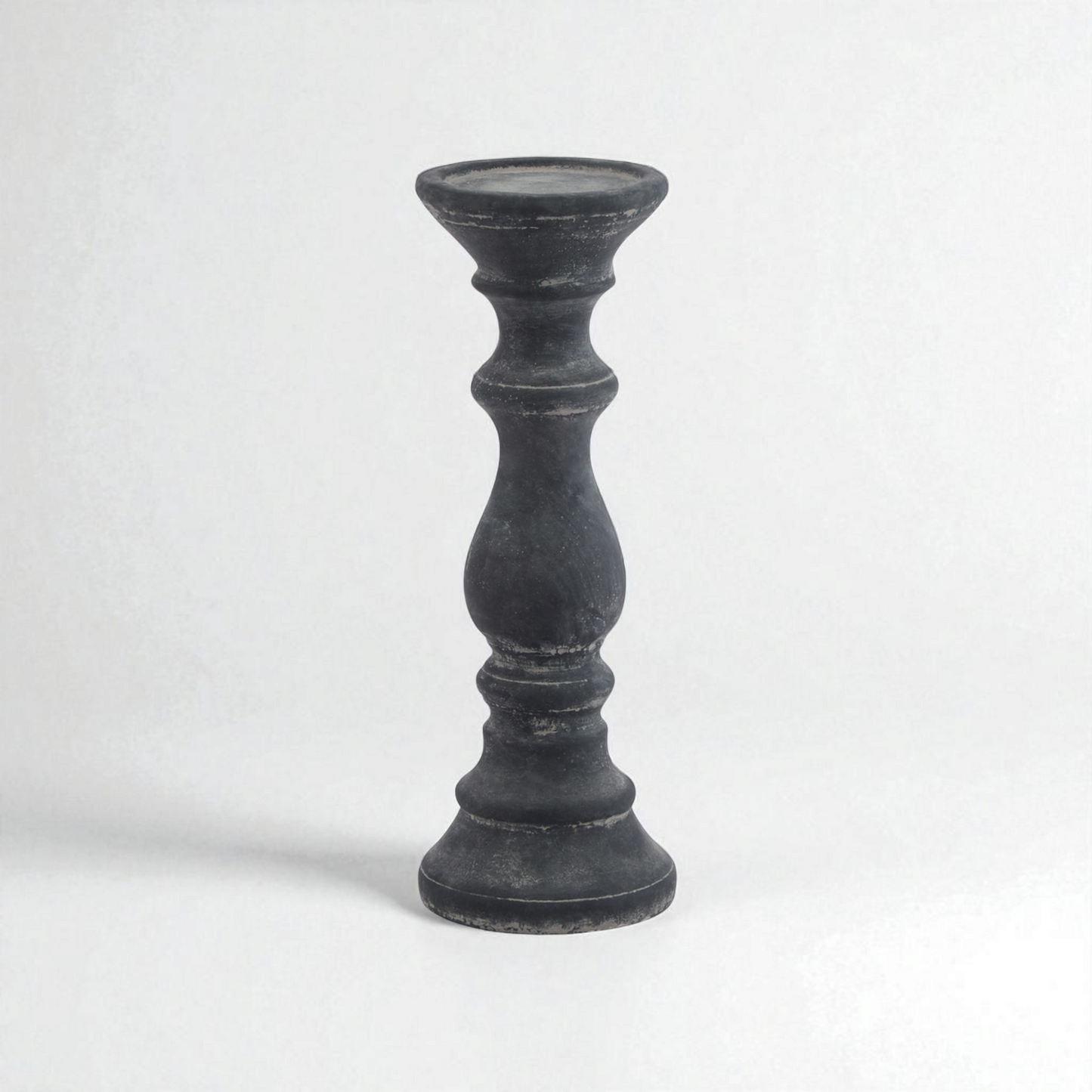 Amalfi Grey Column Candle Holder