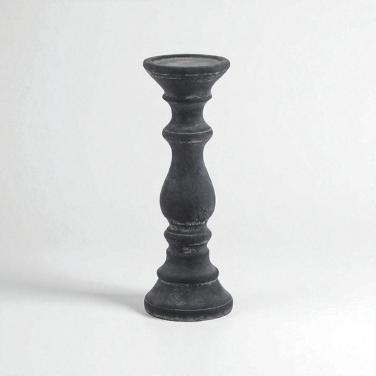 Amalfi Grey Column Candle Holder