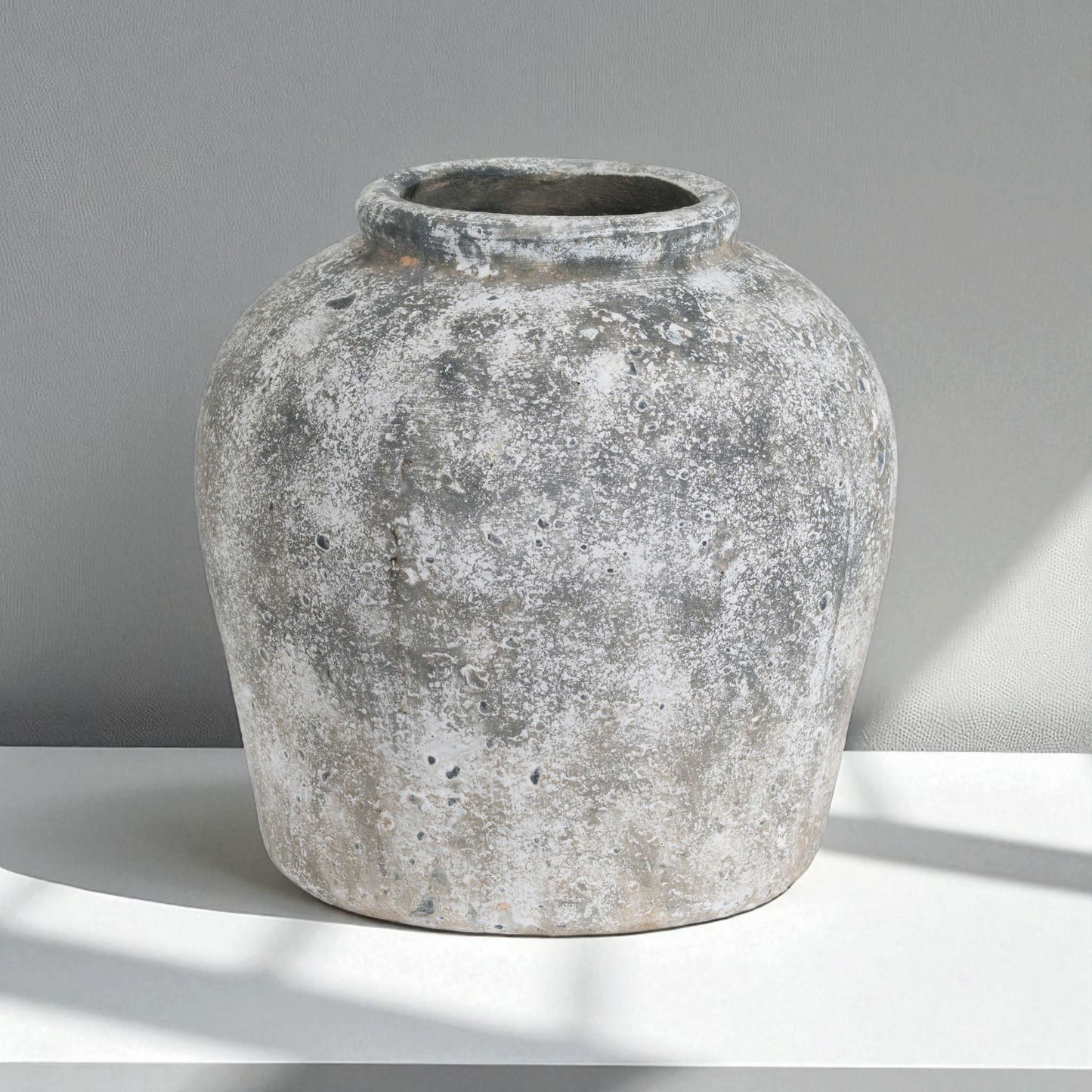 Aged Stone Ceramic Vase