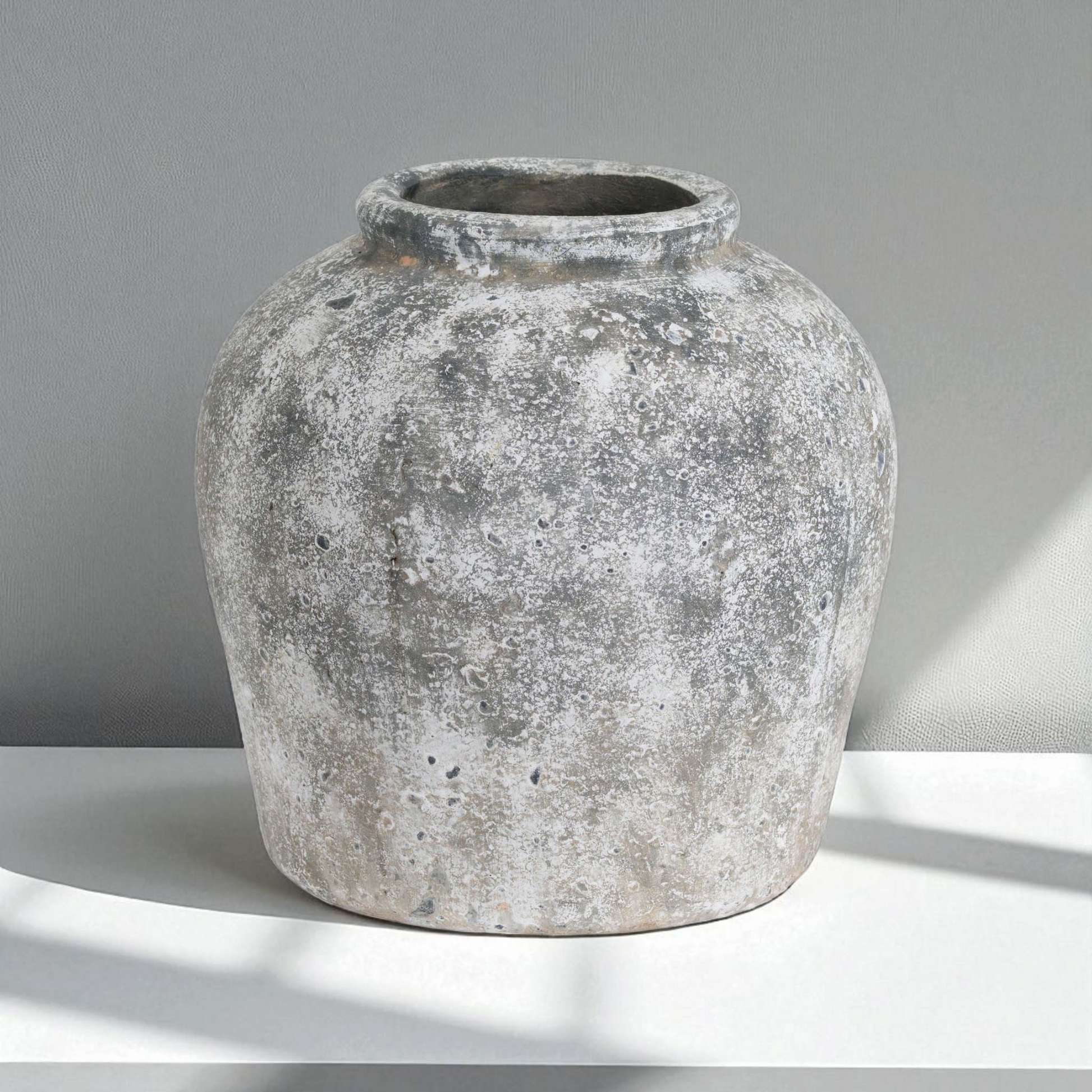 Aged Stone Ceramic Vase