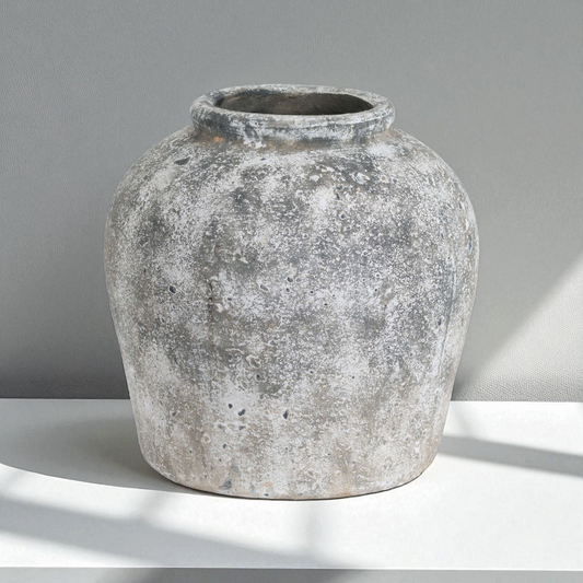 Aged Stone Ceramic Vase