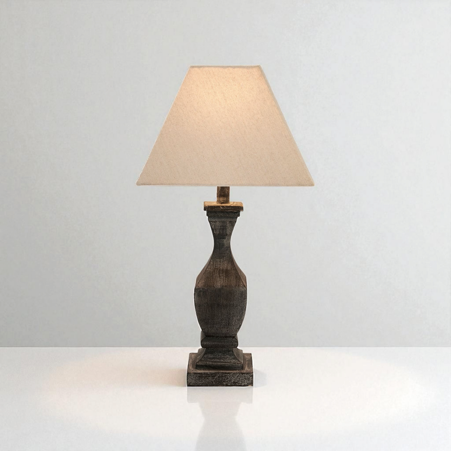 Incia Fluted Wooden Table Lamp