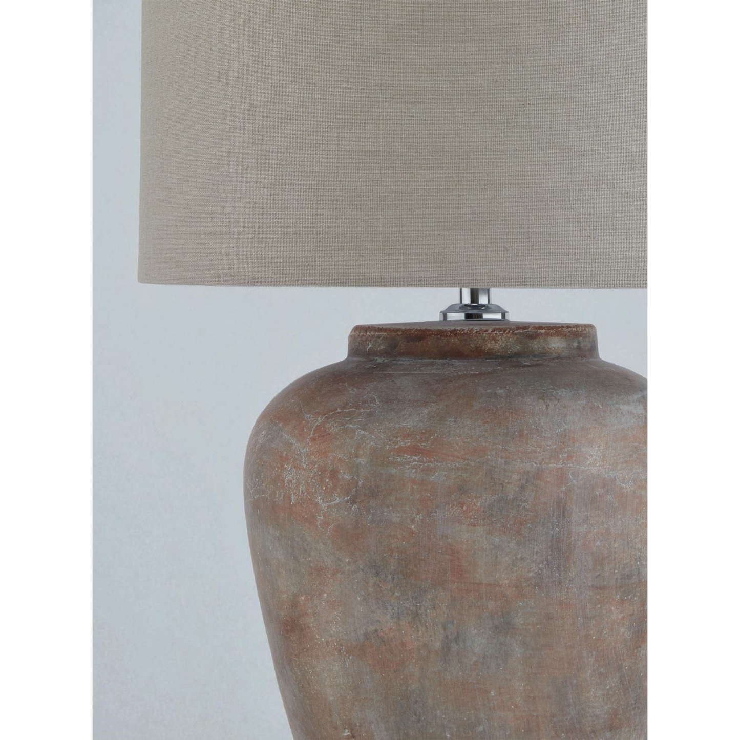 Siena Brown Table Lamp With Linen Shade