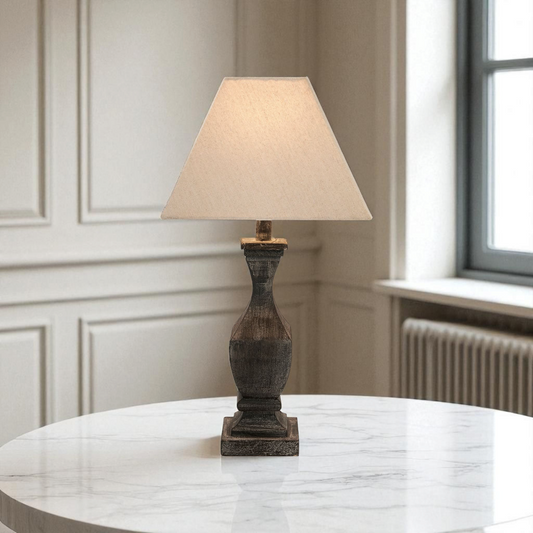 Incia Fluted Wooden Table Lamp