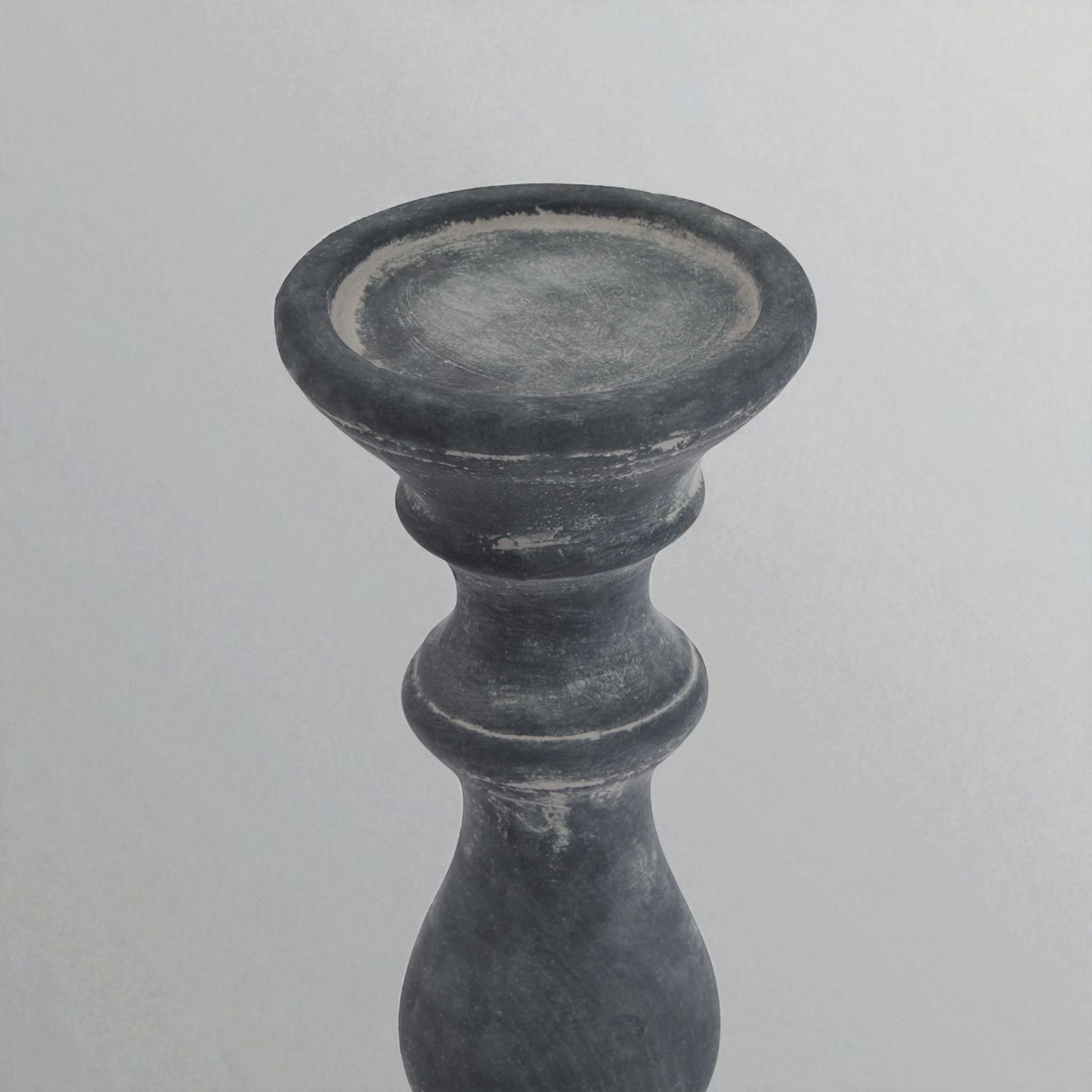 Amalfi Grey Column Candle Holder