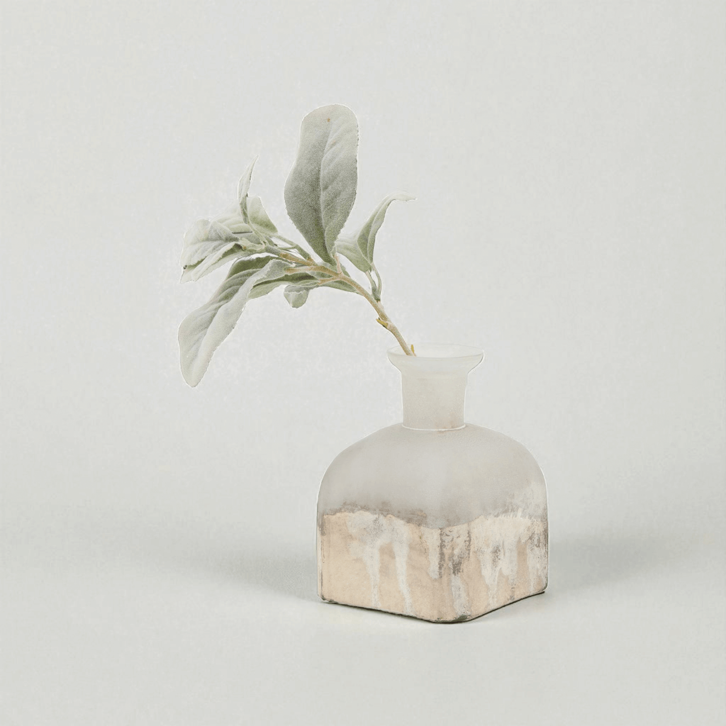 Burnished Dipped and Aged Brass Large Candle Holder Vase