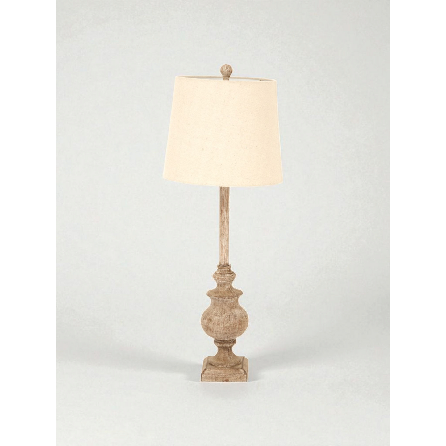 Chiaro Candlestick Table Lamp With Linen Shade